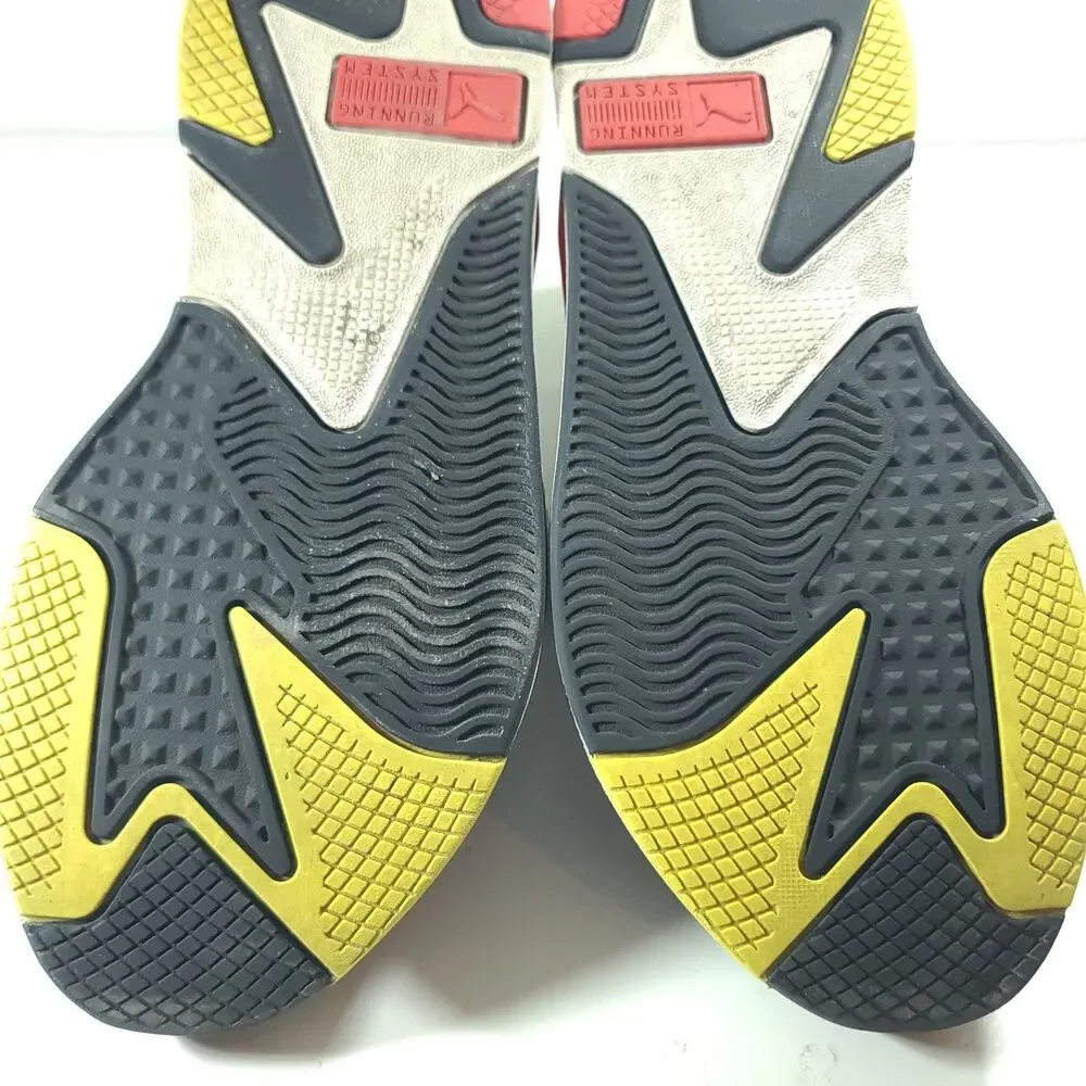 PUMA RS-X Toys Men Sz 12 Sneaker Shoe White Yellow Red Black Suede 369449-02 EUC - Picture 15 of 16